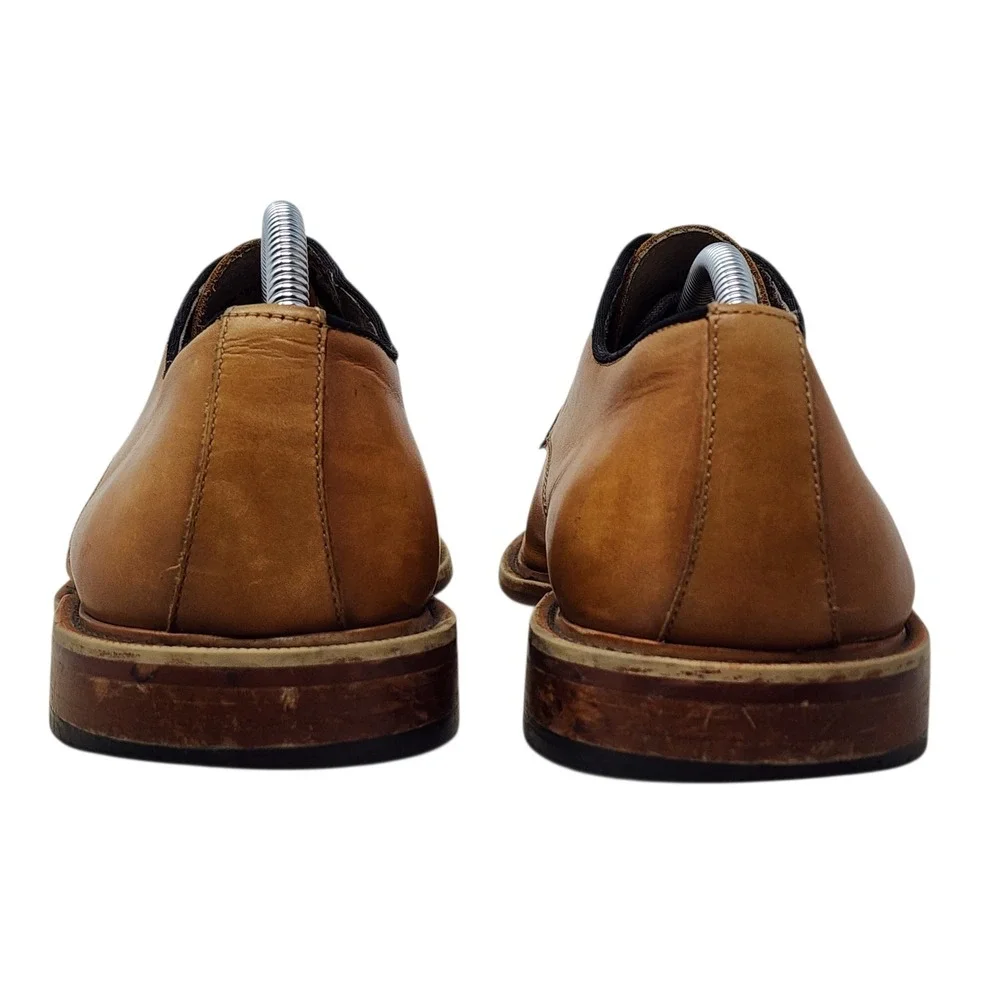 Banana Republic Dress Shoes 11 Mens Tan Genuine Italian Leather Oxford Derby‎